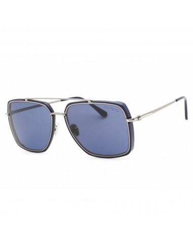 Tom Ford Unisex Sunglasses - Shiny Blue Metal Pilot Full Rim Frame | FT0750 90V de la marque