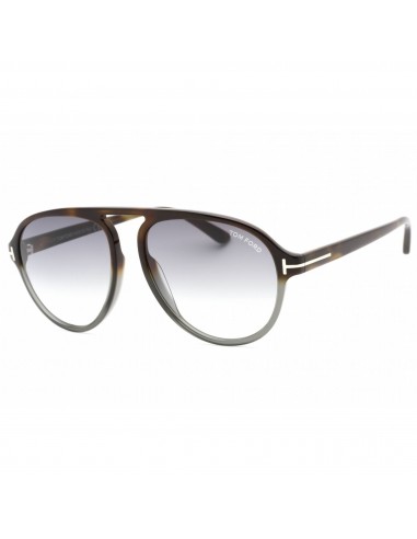 Tom Ford Men's Sunglasses - Dark Havana Metal Pilot Shape Full Rim Frame | FT0756 52B Les êtres humains sont 