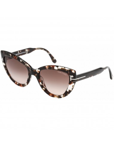 Tom Ford Women's Sunglasses - Shiny Black Plastic Cat Eye Shape Frame | FT0762 55F des créatures d'habitude