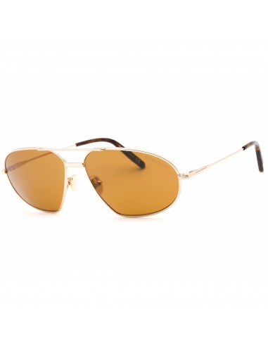 Tom Ford Men's Sunglasses - Shiny Rose Gold Metal Pilot Frame Brown Lens | FT0771 28E de l' environnement