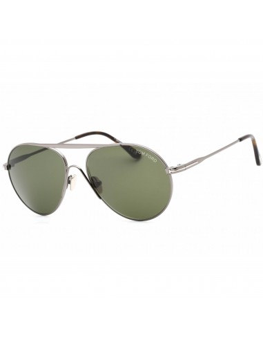 Tom Ford Men's Sunglasses - Shiny Dark Ruthenium Metal Pilot Frame | FT0773 12N basket pas cher