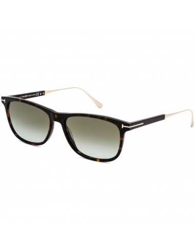 Tom Ford Men's Sunglasses - Dark Havana Plastic Rectangular Shape Frame | FT0813 52G pas cher chine