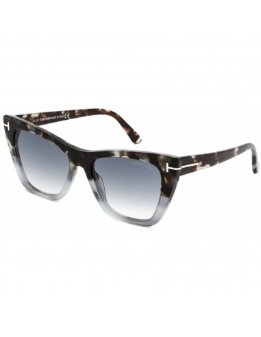 Tom Ford Women's Sunglasses - Colored Havana Plastic Cat Eye Shape Frame | FT0846 55B pas cher