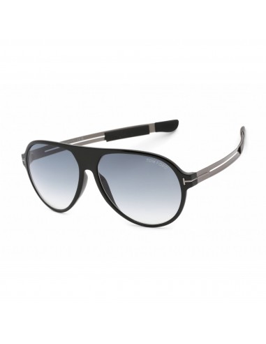 Tom Ford Men's Sunglasses - Shiny Black Plastic Pilot Full Rim Frame | FT0881 01B Pour