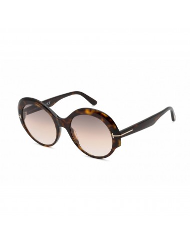 Tom Ford Unisex Sunglasses - Dark Havana Plastic Oval Full Rim Frame | FT0873 52F la colonne vertébrale