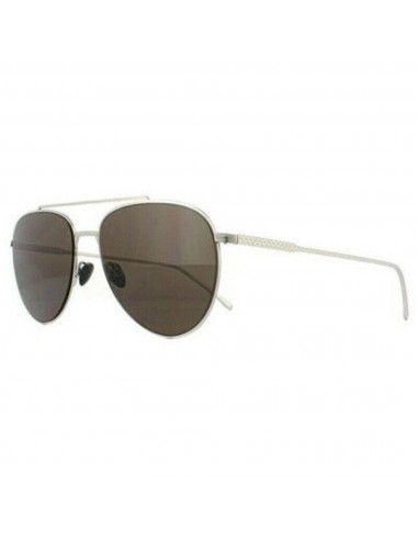 Lacoste Unisex Sunglasses - Matte Palladium Metal Frame Brown Lens | LACOSTE L195S 028 livraison gratuite