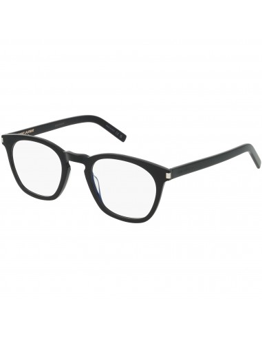 Saint Laurent Unisex Eyeglasses - Black Acetate Square Frame Demo Lens | SL30SLIM 001 Véritable concentré