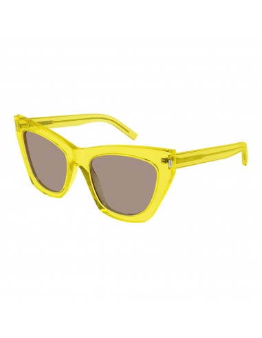 Saint Laurent Women's Sunglasses - Yellow Acetate Frame Brown Lens | SL214KATE 020 Véritable concentré