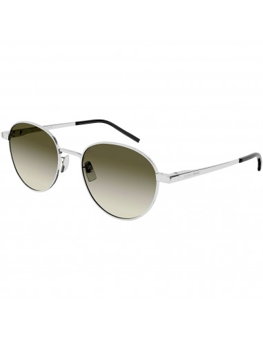 Saint Laurent Unisex Sunglasses - Silver Metal Round Frame Green Lens | SL533 014 Toutes les collections ici