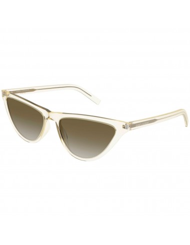 Saint Laurent Women's Sunglasses - Yellow Acetate Frame Brown Lens | SL550SLIM 005 En savoir plus