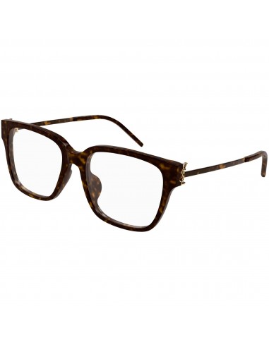 Saint Laurent Women's Eyeglasses - Havana Acetate/Metal Frame Demo Lens | SLM48OAF 003 destockage