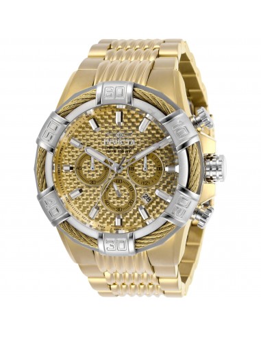 Invicta Men's Watch - Bolt Chronograph Gold Glass Fiber Dial Bracelet Quartz | 29034 pas cher