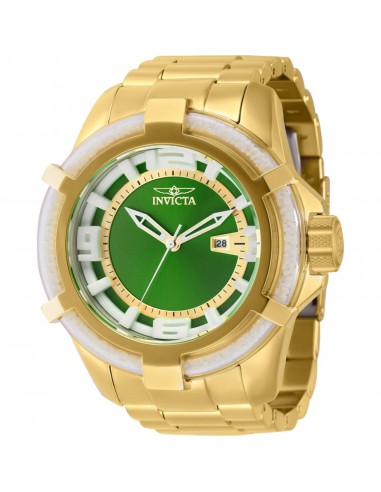 Invicta Men's Watch - ThermoGlow Green and Gold Dial Steel Bracelet Quartz | 42353 Les magasins à Paris