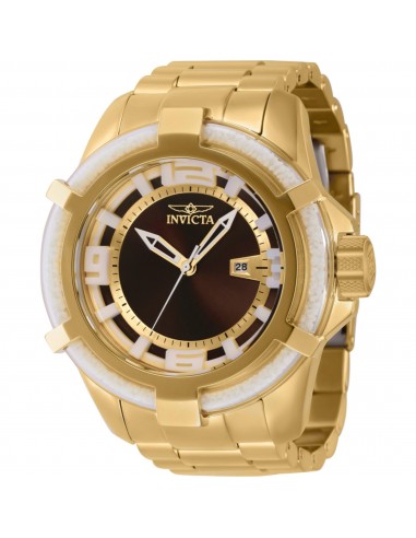 Invicta Men's Watch - ThermoGlow Gold and Brown Dial Steel Bracelet Quartz | 42354 de pas cher