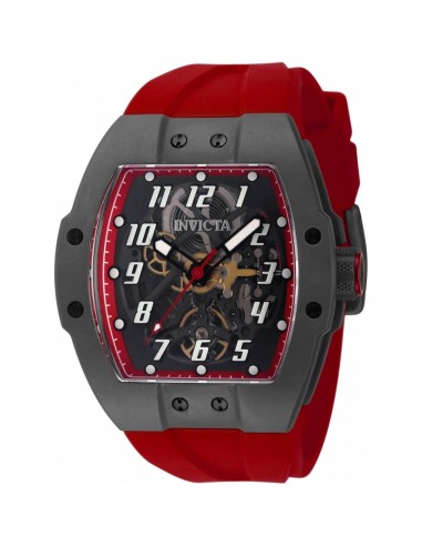 Invicta Men's Automatic Watch - JM Correa Titanium Black Case Red Rubber Strap | 44402 En savoir plus